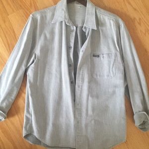 Guess jean grey button down shirt